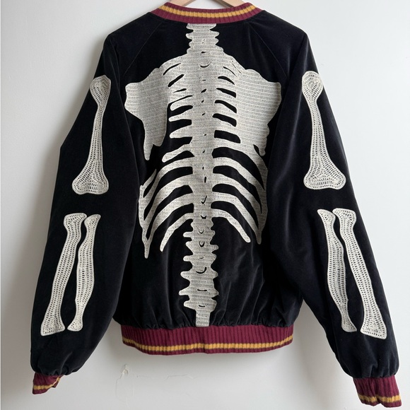 Kapital Other - Kapital “Bone” Velvet Sukajan Jacket — Navy — Made in Japan